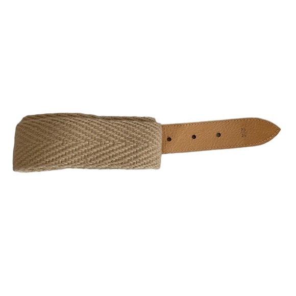 APC Natural color Leather & woven belt Size 34 - Picture 2 of 7